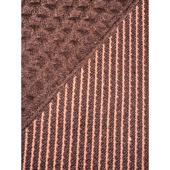 CCC Seamless Yoga Leggings Size Medium High Waist Brown Chocolate Striped Design - Picture 8 of 8